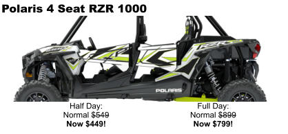 Polaris RZR 1000 4 seat For Rent In Idaho Close To Yellowstone.